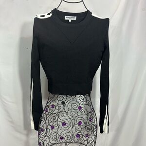 Opening Ceremony black and white cutout cropped sweater size S
